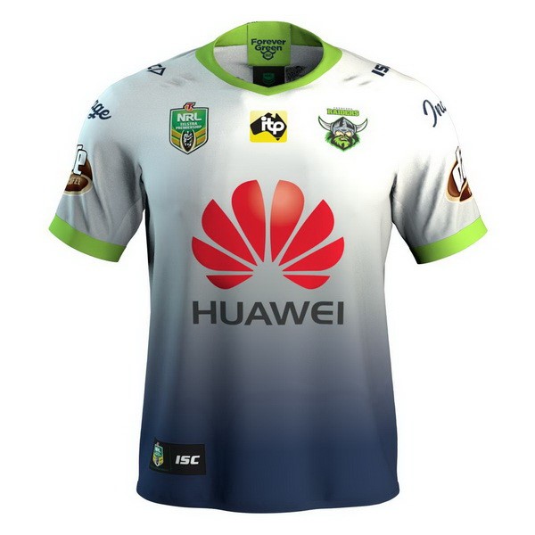 Tailandia Camiseta Canberra Raiders 3ª Kit 2018 Blanco Azul